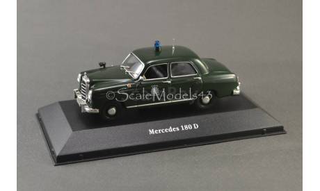 !!! С РУБЛЯ !!! — 1:43 — Mercedes-Benz 180 D police Germany, масштабная модель, Atlas, 1/43