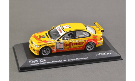 1:43 — BMW 320i #1 DPM 2004 Claudia Hürtgen, масштабная модель, Minichamps, 1/43