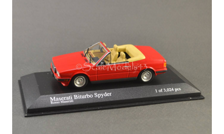 Maserati Biturbo Spyder (1986) rosso red, масштабная модель, Minichamps, 1:43, 1/43