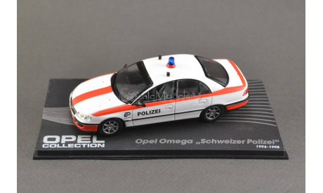 1:43 — Opel Omega Swiss police 1994-1998, масштабная модель, Altaya, scale43