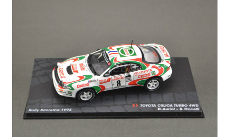 1:43 — Toyota Celica Turbo 4WD Rally Sanremo 1994 Auriol / Occelli, масштабная модель, Altaya, 1/43