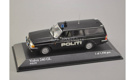 1:43 — Volvo 240 GL break Politi, масштабная модель, Minichamps, 1/43