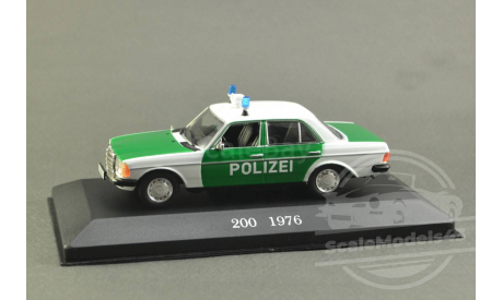 !!! С РУБЛЯ !!! 1:43 — Mercedes-Benz 200 W123 Police  — БЕЗ РЕЗЕРВНОЙ ЦЕНЫ !!!, масштабная модель, Altaya, scale43