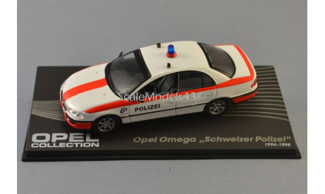 Opel Omega Swiss police 1994-1998, масштабная модель, 1:43, 1/43, Altaya