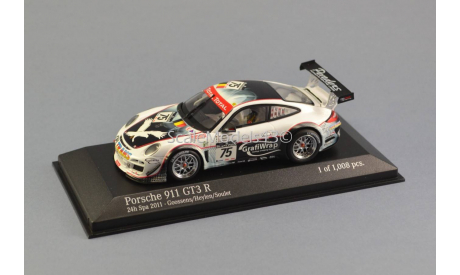 SALE / ЛИКВИДАЦИЯ !!! 1:43 Porsche 911 GT3 R #75 24h Spa 2011 Goossens, Heylen, Soulet, масштабная модель, Minichamps