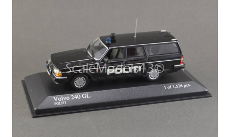 1:43 — Volvo 240 GL break Politi, масштабная модель, Minichamps, scale43