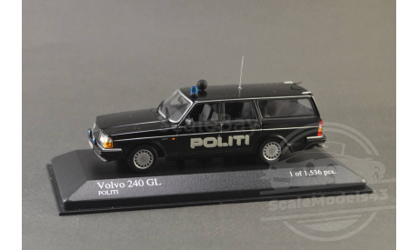 !!! С РУБЛЯ !!! 1:43 — Volvo 240 GL break Politi  — БЕЗ РЕЗЕРВНОЙ ЦЕНЫ !!!, масштабная модель, Minichamps, scale43