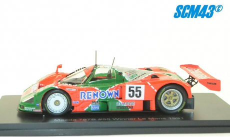 Mazda 787B Sieger 24h Le Mans Weidler/Herbert/Gachot 1991, масштабная модель, Spark, scale43