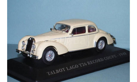 Talbot Lago T26 Record Coupe - 1948 год, масштабная модель, Altaya, scale43