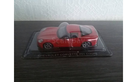 Chevrolet Corvette Z51 Coupe, журнальная серия Суперкары (DeAgostini), 1:43, 1/43