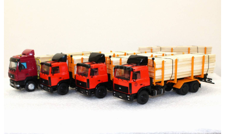 1/43      МАЗ 6303 Сортиментовоз с полуприцепом МАЗ 83781 SSM, масштабная модель, 1:43