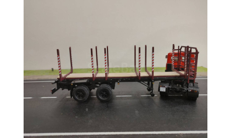 1/43     Сортиментовоз на базе полуприцепа МАЗ 5205, сборная модель автомобиля, Клен, scale43