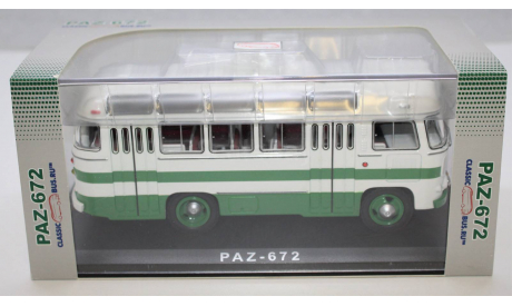 1/43 CLASSIC BUS ПАЗ 672 (Бело-зеленый), масштабная модель, scale43
