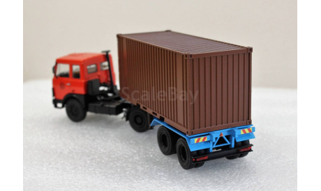 1/43     двухосный полуприцеп-контейнеровоз ЧМЗАП-99874 (Клен), масштабная модель, 1:43