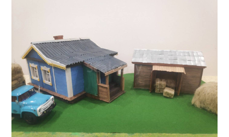1/43     Сарай хозяйственная постройка., элементы для диорам