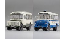 1:43 Комплект: Автобус Курганского завода «685М» 1985 г и «Пункт Эмоциональной Разгрузки» ГАИ 1978 г, масштабная модель, DiP Models, scale43, КАвЗ