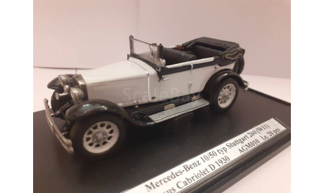 1:43 Mercedes-Benz 10/50 typ Stuttgart 260 (W11) Luxus Cabriolet D 1930, масштабная модель, AGM, 1/43