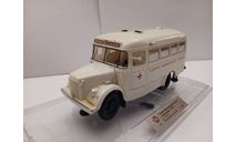 Советский автобус тип 651 ’Скорая Медицинская Помощь’, г. Ленинград - 1957 г., масштабная модель, DiP Models, scale43, ПАЗ
