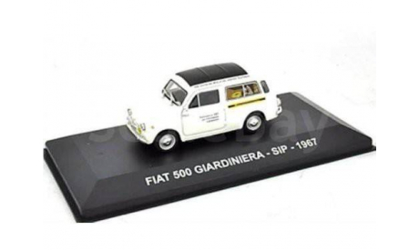 FIAT 500 GIARDINIERA ’SIP’ 1967 White/Black, масштабная модель, Altaya, scale43