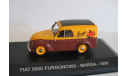 FIAT 500 C FURGONCINO ’MARGA’ 1950 Yellow/Brown, масштабная модель, Altaya, scale43