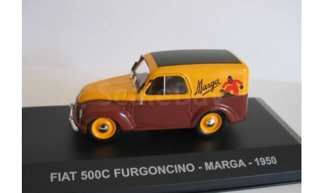 FIAT 500 C FURGONCINO ’MARGA’ 1950 Yellow/Brown, масштабная модель, Altaya, scale43