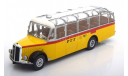 автобус SAURER L4C ’PTT’ (Почта Швейцарии) 1959 Yellow/White, масштабная модель, IXO, 1:43, 1/43