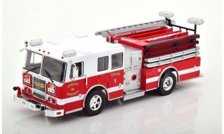 SEAGRAVE Marauder II ’Charlotte Fire Department’ 2007 Red/White, масштабная модель, IXO, scale43