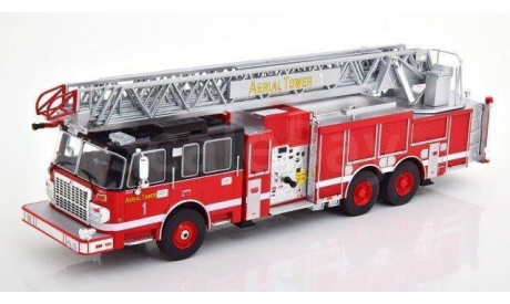 SMEAL Spartan Gladiator 105’ RM Ladder ’Aerial Tower’(пожарная лестница) 2015 Red/Black/Silver, масштабная модель, IXO, scale43