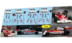 набор декалей Formula 1 №21 McLaren M23 расширенный на 4 авто