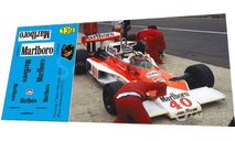 набор декалей Formula 1 №21 McLaren M23 №40 Жиль Вильнев 1977, фототравление, декали, краски, материалы, Doctor Decal, scale43