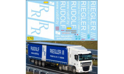 1:43 набор декалей Транспортная компания Rudolf Riegler 3 (белый)