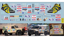 1:43 набор декалей Land Rover Dream #420 Dakar 2015