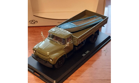 ЗИЛ-130Г хаки (+груз лодка Казанка), масштабная модель, SSM, 1:43, 1/43