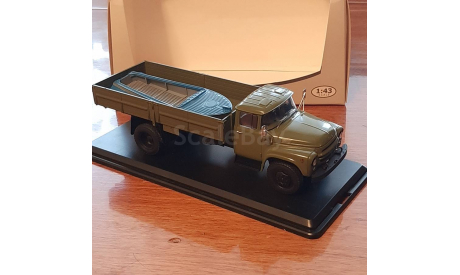 ЗИЛ-130Г хаки (+груз лодка Казанка), масштабная модель, SSM, 1:43, 1/43