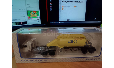 КАМАЗ 54112 с п/п АСП -25 с 1 рубля., масштабная модель, ПАО КАМАЗ, scale43