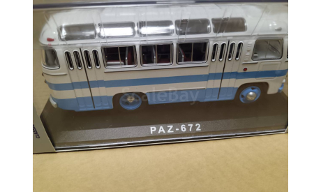 С 1 рубля! Автобус PAZ-672 белый-синий Classicbus, масштабная модель, scale43