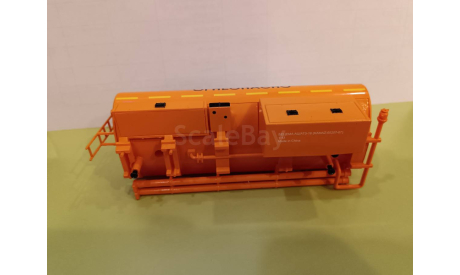 С 1 рубля! Бочка оранжевая для KAMAZ-65207-87  (ПАО ’КАМАЗ’), масштабная модель, ПАО КАМАЗ, scale43