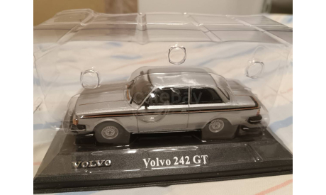 С 1 рубля! ВОЛЬВО 242 GT серебристый купе, масштабная модель, Atlas, scale43, Volvo