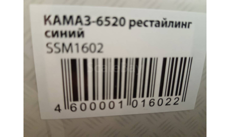 С 1 рубля! KAMAZ 6520 SSM самосвал синий рейсталинг, масштабная модель, Start Scale Models (SSM), scale43, КамАЗ