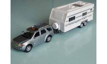 Ford Escape 2008 + trailer - MOTOR MAX - 1/43, масштабная модель, MotorMax, scale43