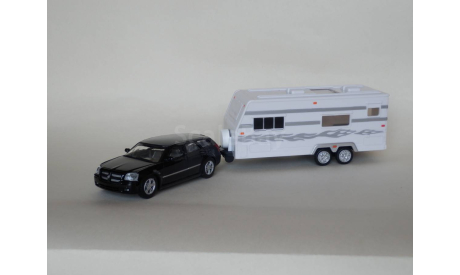 Dodge Magnum RT 2005 + trailer - MOTOR MAX - 1/43 (прицеп от другого набора), масштабная модель, MotorMax, scale43