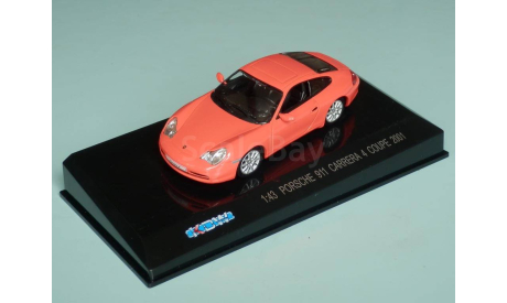 Porsche 911 Carrera 4  Coupe 2001 red, масштабная модель, KDW, scale43