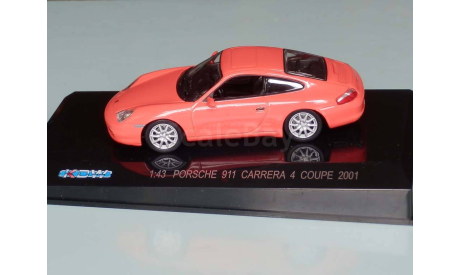 Porsche 911 Carrera 4  Coupe 2001 red, масштабная модель, KDW, scale43
