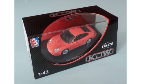 Porsche 911 Carrera 4  Coupe 2001 red, масштабная модель, KDW, scale43