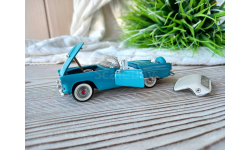 Ford Thunderbird Convertible Blue Vtg 1956 Franklin Mint