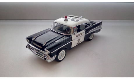 1/43 Chevrolet Bel Air Police Chief 1957 Franklin Mint RARE, масштабная модель, 1:43