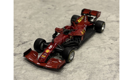 Ferrari SF1000 2020 Sebastian Vettel #5 Formula 1, масштабная модель, BBurago, scale43