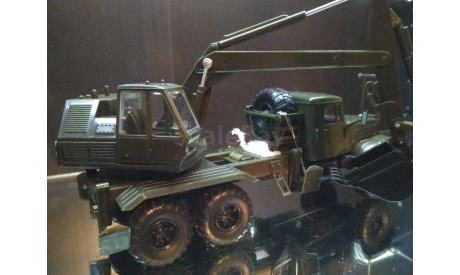 КрАЗ-255Б1 ЭОВ-4421 Экскаватор, хаки  НАП, масштабная модель, Наш Автопром, 1:43, 1/43