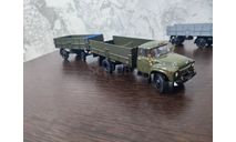 Зил 130г с прицепом гкб, масштабная модель, Ручная работа, 1:43, 1/43