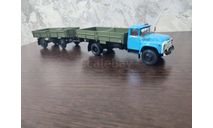 Зил 130г с прицепом гкб, масштабная модель, Ручная работа, 1:43, 1/43